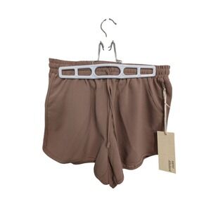 Cover‎ Stitched Drawstring Lightweight Brown Shorts
